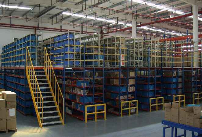 Warehouse loft shelves