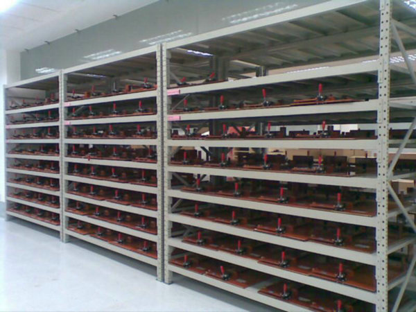 Light storage shelves