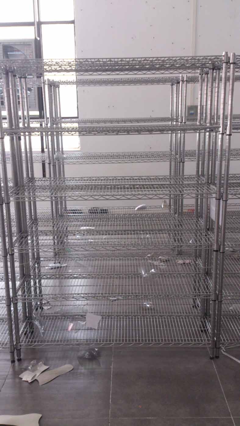 High quality wire mesh chrome shelf